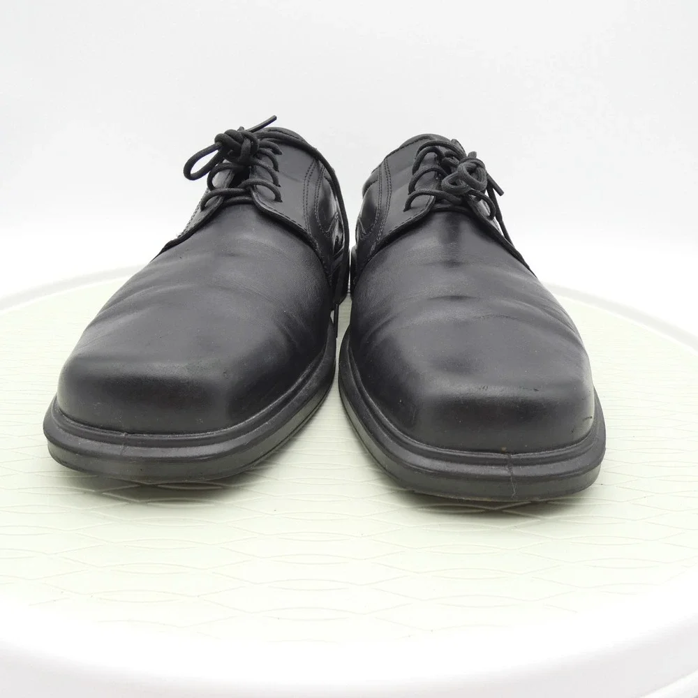 Ecco Helsinki Mens US 13-13.5 Dress Shoes Black Leather Lace Up Business Oxford